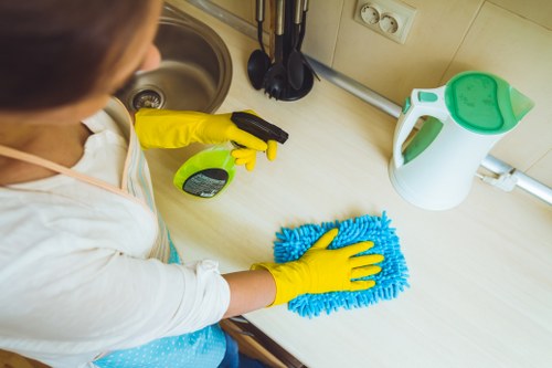 Clean and restored carpet surface with brighter texture