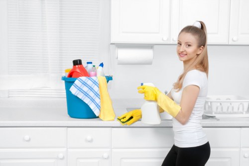Inspection of cleaned carpet during complaint assessment