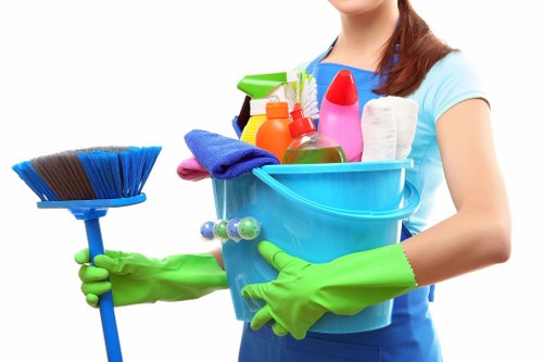 Local cleaner preparing a spotless room in TW8
